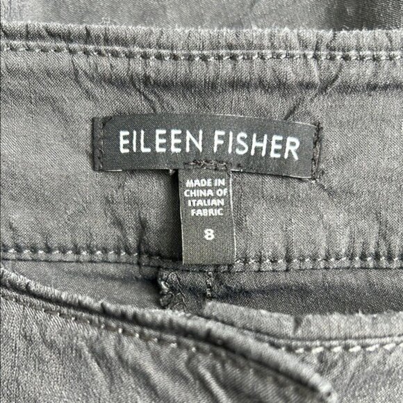 Eileen Fisher Linen Viscose Stretch Walking Bermuda Shorts - 8 - Picture 5 of 7